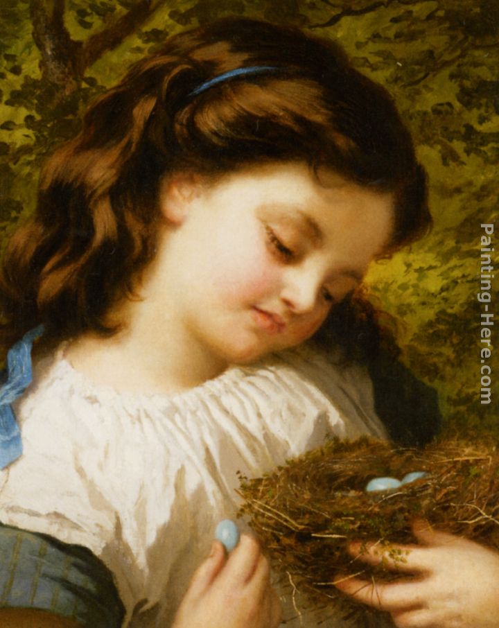 The Birds Nest painting - Sophie Gengembre Anderson The Birds Nest art painting